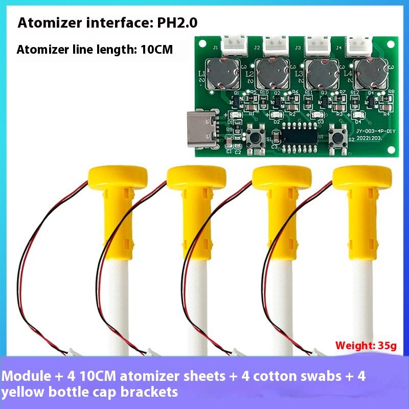 Four Spray Humidifier Type-C Usb Mini Humidifier Diy Kits Mist Maker And Driver Circuit Board Atomizer Sheet With Stand