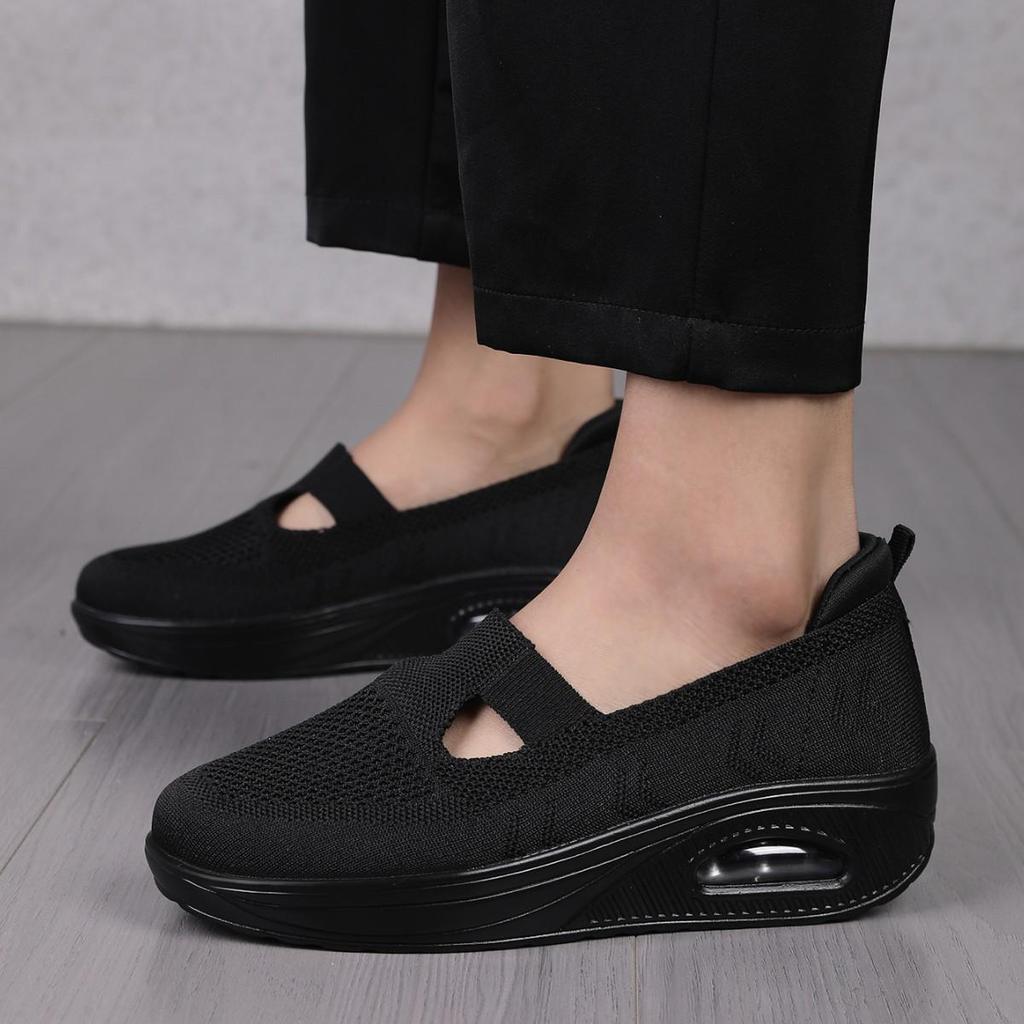 Women's Mesh Summer Rocking Shoes with Velcro and Breathable Air Cushion