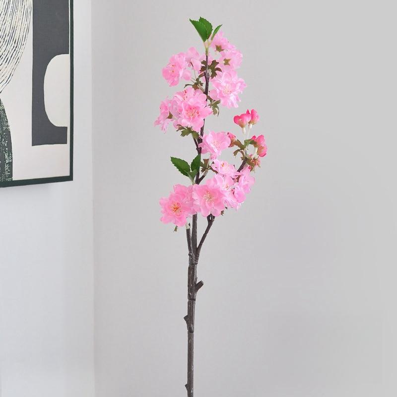 

47 см искусственная короткая ветка цветущей вишни, настольное украшение, пейзаж с цветущей вишневой вишней в октябре, искусственная ветка цветущей вишни