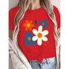 Featuring An Abstract Floral Overlapping Design Harajuku Short Sleeve Casual T-shirt Clothing Street Tops Clothes