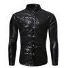 Autumn Cash Multicolor Cool Sequins Gilded Dance Clothes Shirt