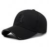 Embroidered R Letter Baseball Cap Adjustable Sun Protection Outdoor Hat Sports