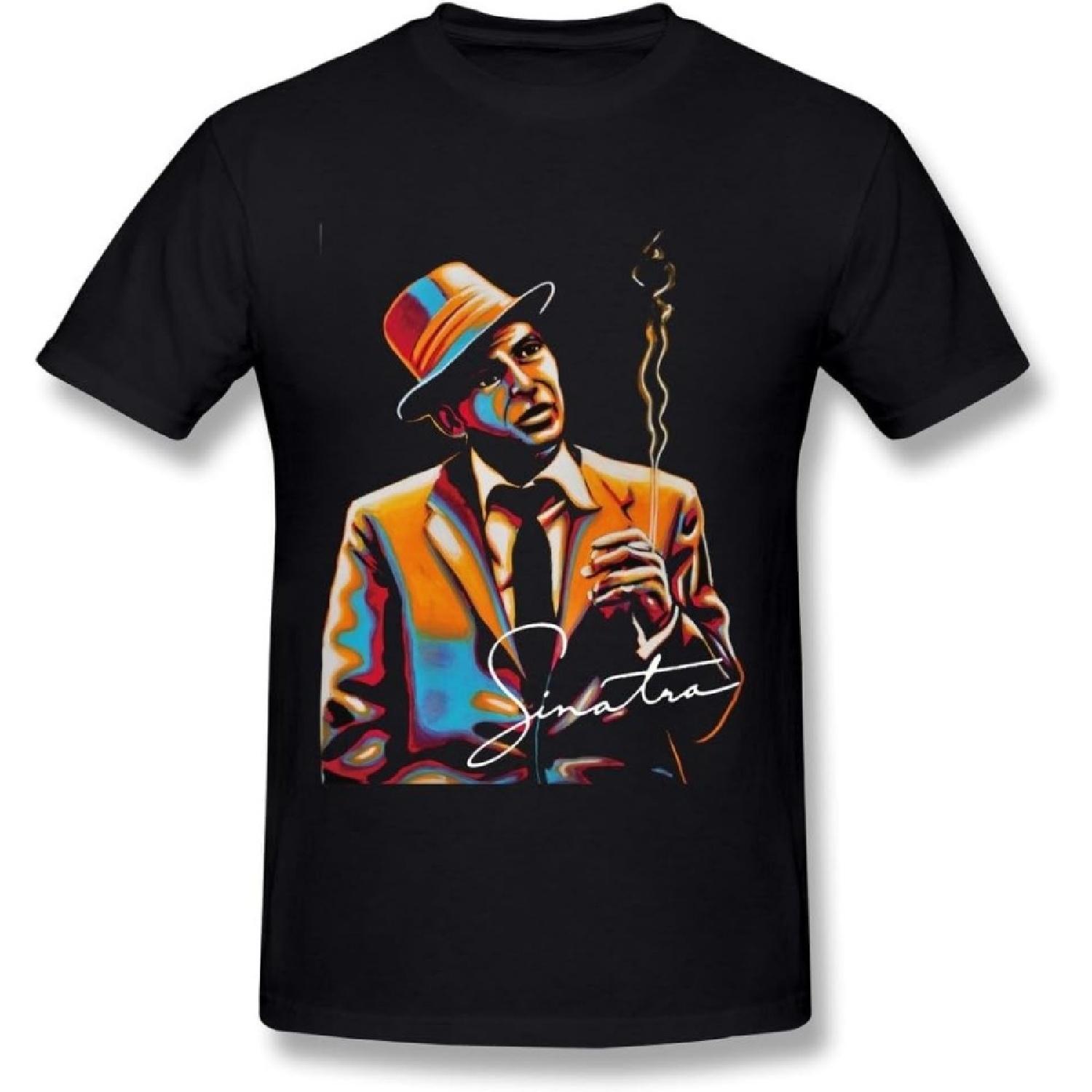 

Cool Frank Sinatra Short Sleeve T-shirt For Men Black Large XXXXXL різнокольоровий