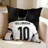 Federa per Cuscino Quadrata Double-Sided Sofa Cushion Cover Camera da Letto Comodino Calcio STAR Jude Bellingham