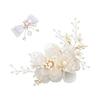 Hair Clip Set - 2 Pieces, Petal & Bow Design with Pearl & Rhinestone Accents, Cute & Stylish Hair Accessories for Girls - Perfect for Photoshoots,