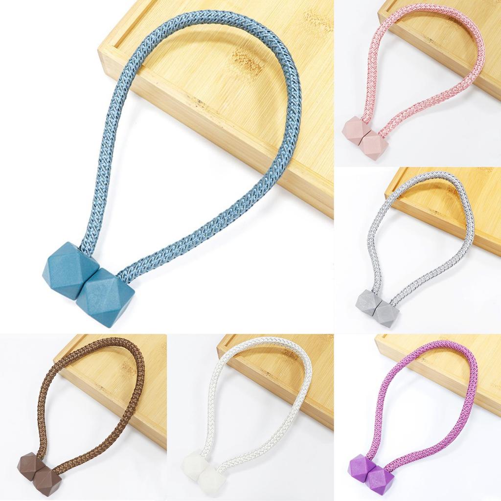 Creative Magnetic Buckle Non Perforated Curtain Buckle Binding Rope Pair