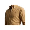 Polo Ralph Lauren Solid Color Polo Collar Single-Breasted Long Sleeve Shirt With Embroidered Pony Men Shirts Camel MNPOWOV16823884-260