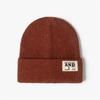 Fashion Knitted Hat Women's Warm Thickened Letter Sticker Autumn and Winter Hat Outdoor Beanless Wool Hat Men