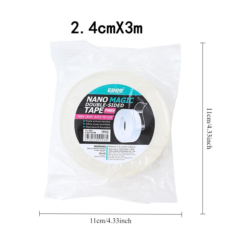 1pcs Waterproof Clear Adhesive Tape Double Sided Mounting Tape Tape Strong Double Sided Tape Suitable for Carpets Photo Walls