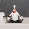 Chefes Barbudos Figuras Creativas Estatua Decoración de Escritorio Personaje Chef Profesional Escultura de Resina Adornos Decoración Moderna para el Hogar