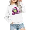 Mote for barn Løstsittende avslappet langermet genser med juleprint Oversized crewneck