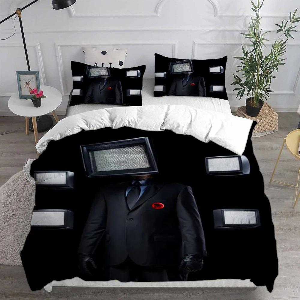 Exquisite Game Skibidi Toilet Arale Bedding Set Duvet Cover Comforter Bed Adult Youth Kids Girls Boys Birthday Gift