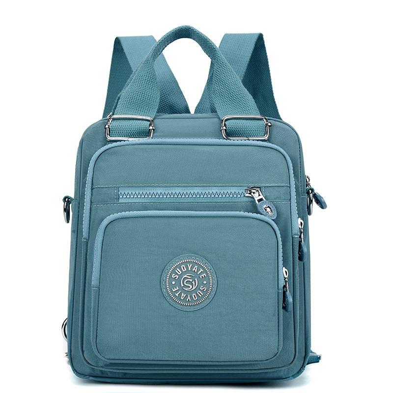 Multifunctional Women's Backpack Lightweight Anti-splashing Nylon Bag Large Capacity Shoulder Messenger Bag Casual Handbag