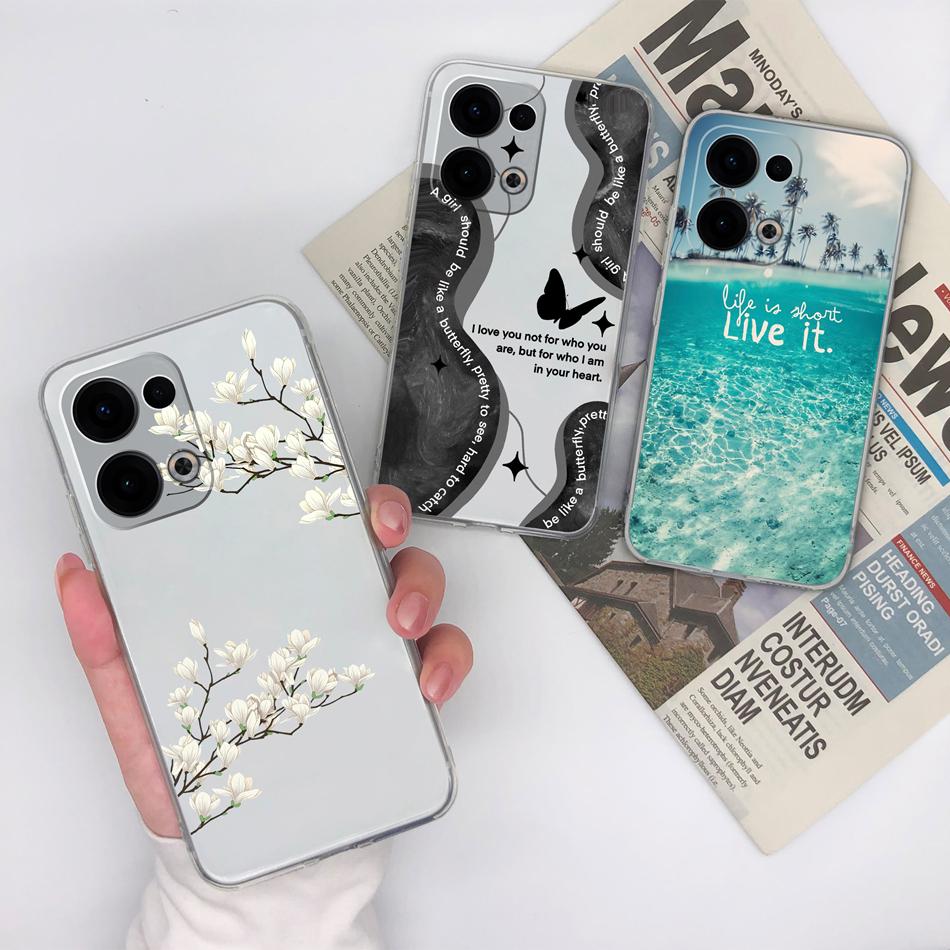 For Oppo Reno 13 Pro Case Creative Clear Soft Back Cover For Oppo Reno13 Pro 13Pro 5G TPU Slim Silicone Anti Drop Phone Cases