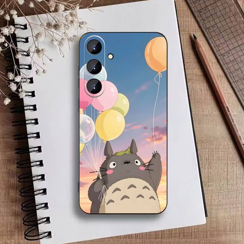 Cartoon E-Totoro-ES Phone Case For Samsung Galaxy A73,A72,A71,A70,A52,A51 Others Soft Black Cover