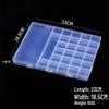 28-Grid Transparent Plastic Multi-Compartment Storage Box for Jewelry, Nail Art, Screws, and Accessories.