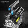 800LM Portable  LED Strong Light Flashlight USB Rechargeable Waterproof Handheld Lantern Flashlights for Outdoor Camping