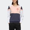 adidas Neo American Retro Color Block Badge Casual Crew Neck Sports Sweatshirt Women Sweatshirt Bright-Pink EI4550