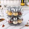Rotating12Pcs Condiment Set Spice Jar StorageBox HomeKitchen Cruet Condiment Bottle Coffee Sugar Seal Jar Container Rack
