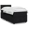 Exclusive House - Black Bed Slat Base and Mattress 80x200 Cm Velvet