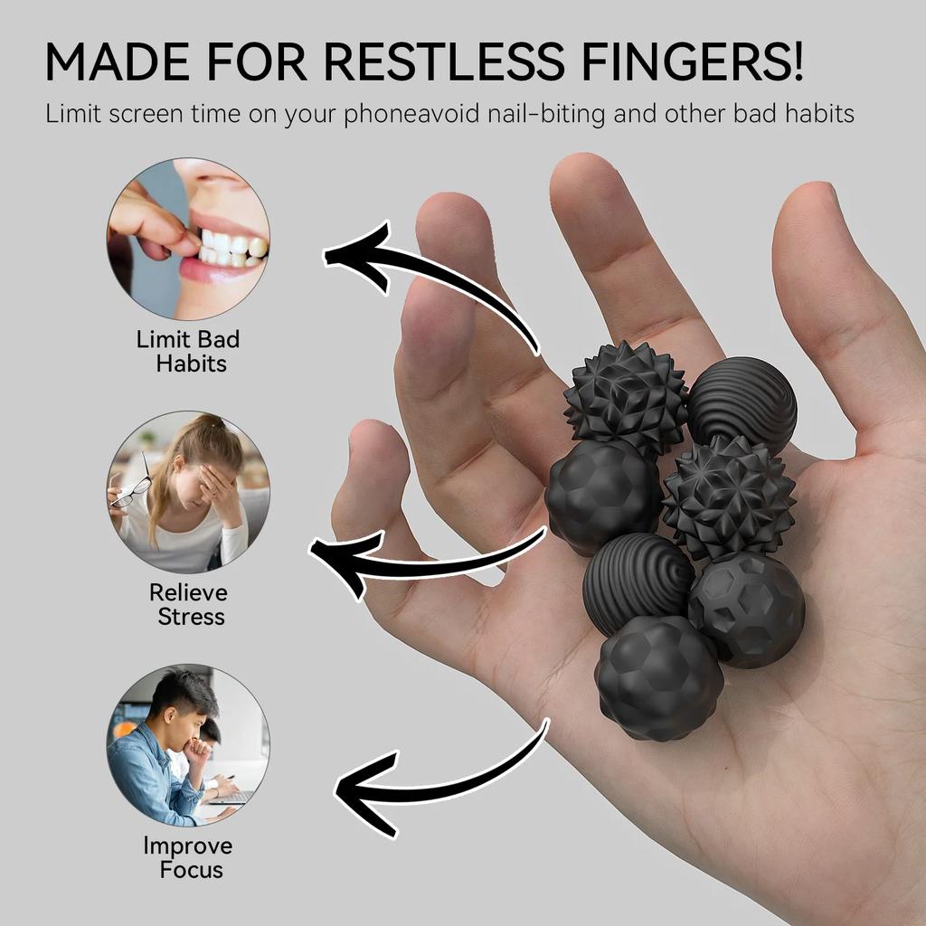 Magnetic Sensory Silicone Ball Hand Touch Ball Soft Massage Training Raised Point Waist and Back Foot Massage Ball 4/8 Pieces