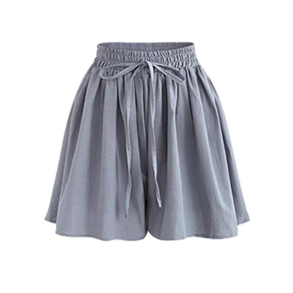 Chiffon-Shorts mit weitem Bein für Damen in Übergröße – Sommer-Shorts mit elastischer Taille, lässiger koreanischer Stil