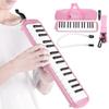 IRIN Melodic Cassette 32 Key Wind Instrument Pianica Melodica Piano Style Portable with Carrying Perfect for Beginners and Pink Bag, Practice,