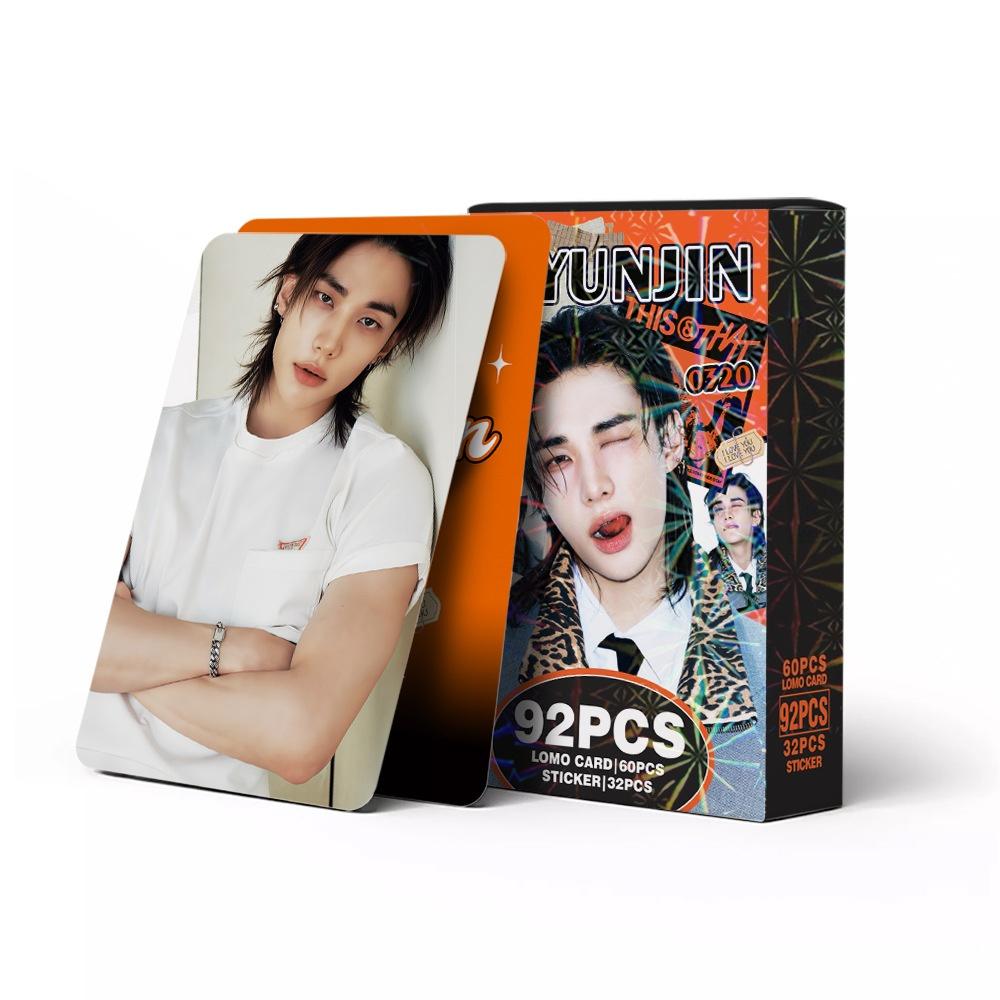 92PCS New Album Boy Group Lomo CardTHIS THAT Collected photos Peripheral Set Stickers Collection Fans Gifts