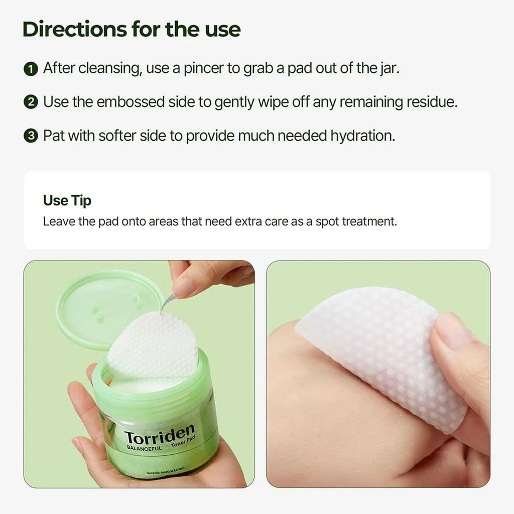TORRIDEN Balanceful Cica Toner Pads 60 Stück