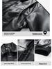 2024 Men's PU Leather Stand Collar Motorcycle Racing Jacket
