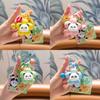 Pvc Flower Colorful Panda Keychain Adorable Key Chain Accessory For Car Bag And