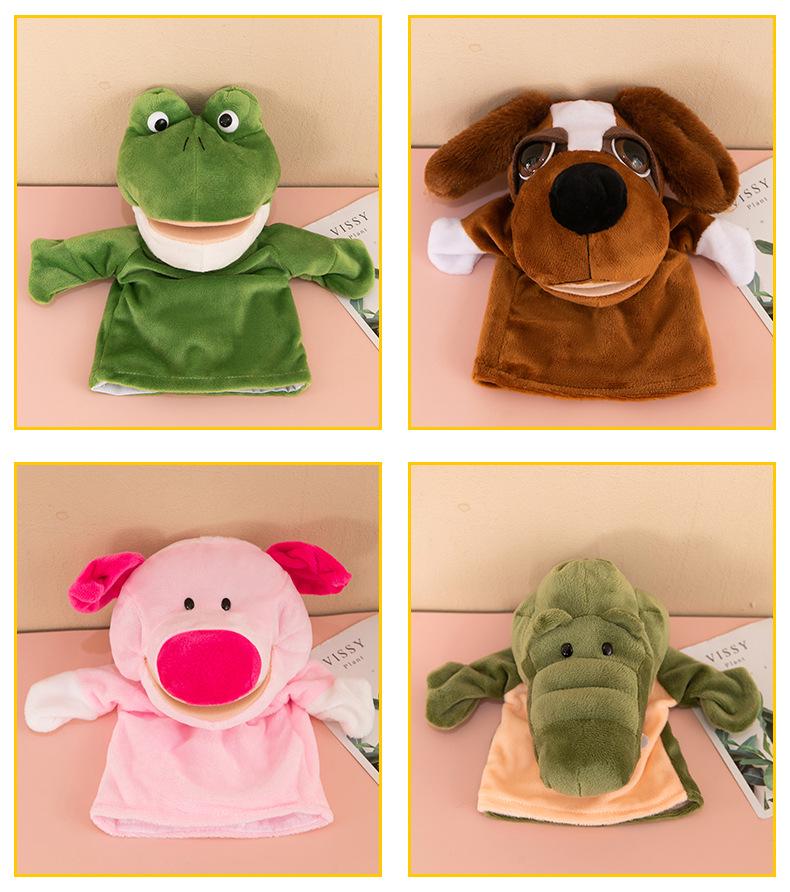 Interactive Animal Hand Puppet for Storytelling - Plush Toy with Movable Mouth