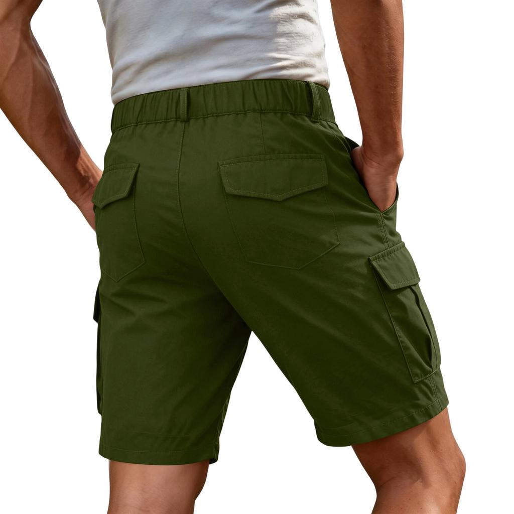 Pantalones Casuales de Trabajo para Hombre con Múltiples Bolsillos, Pantalones Deportivos de Trabajo de Verano, Pantalones de Cintura Baja, Pantalones de Cinco Bolsillos