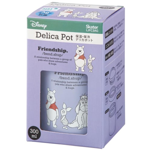 Skater Antibacterial Insulated Soup Jar/Pot, 300ml, Disney Winnie the Pooh Design, Mute Color, LJFC3AG-A