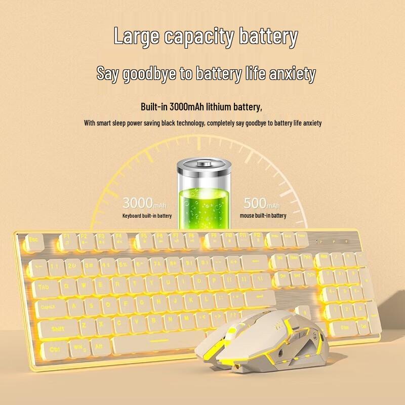 EWEADN Stille Kabellose Tastatur & Maus Combo