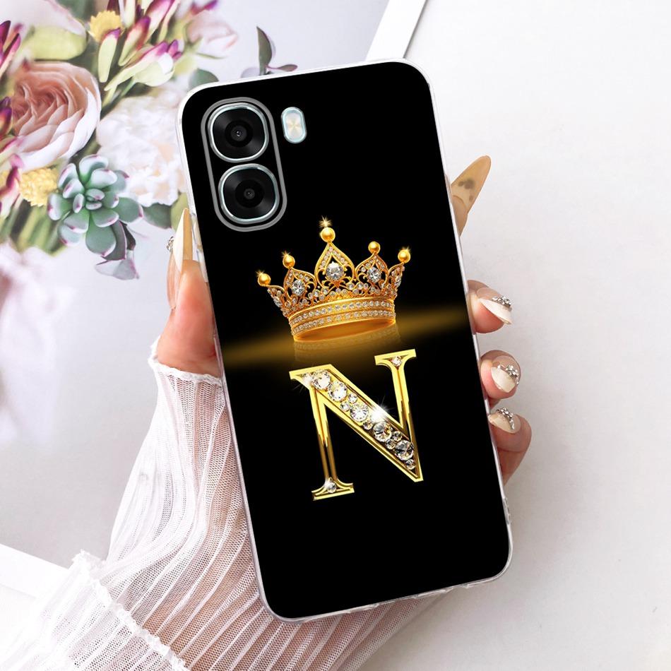 For OPPO A6X A6 A6T Pro 4G 5G Fashion Crown Letter Phone Case For Oppo A6x A 6 A6T Pro 4G Soft Silicone TPU Cases