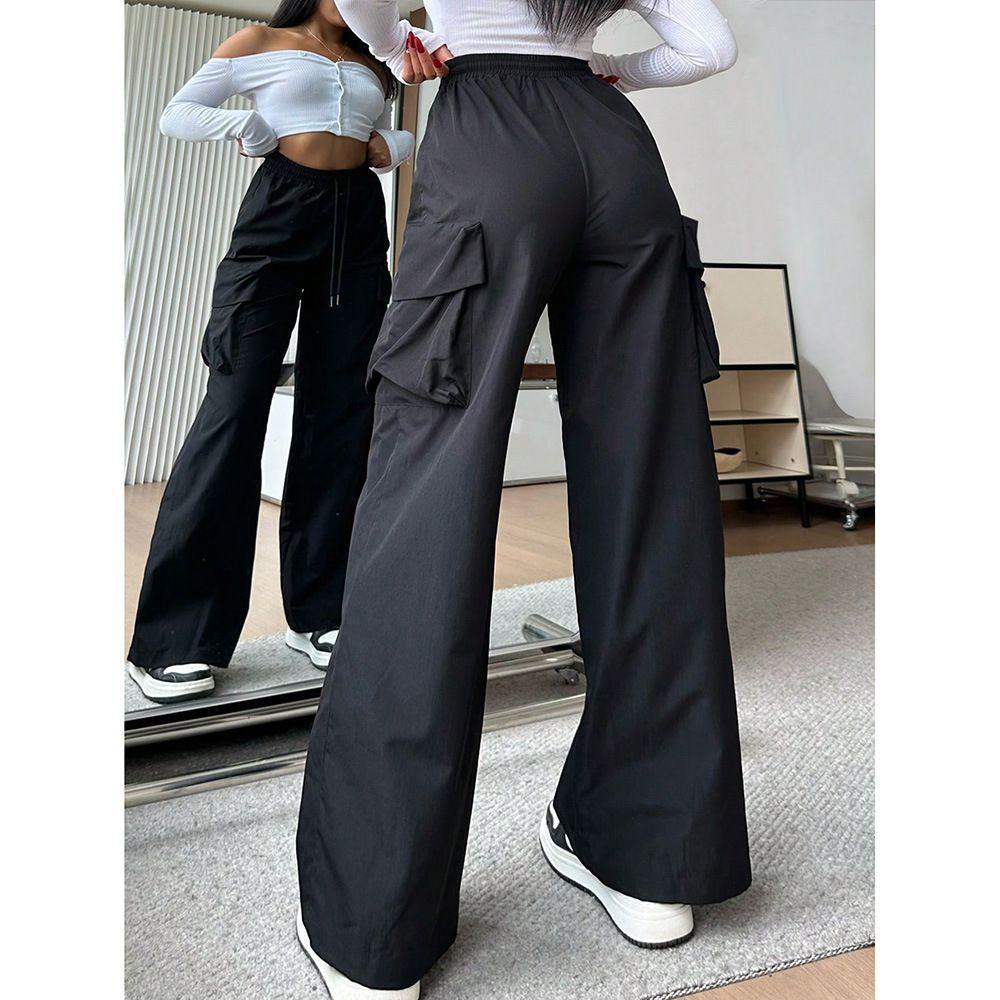 High Street Retro Trendy Women's Casual Workwear Pants with Large Pockets - Spring/Autumn 2026 Style