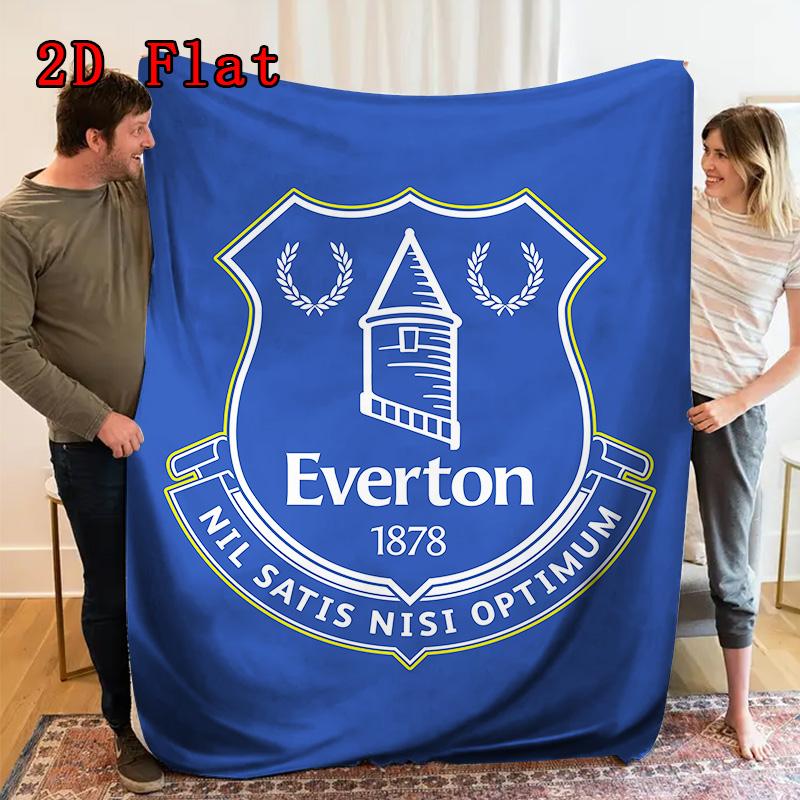 Everton Muster Flaneldecke Hohe Qualität Für Alle Jahreszeiten Wärme und Komfort Perfekt für Weihnachtsgeschenke.
