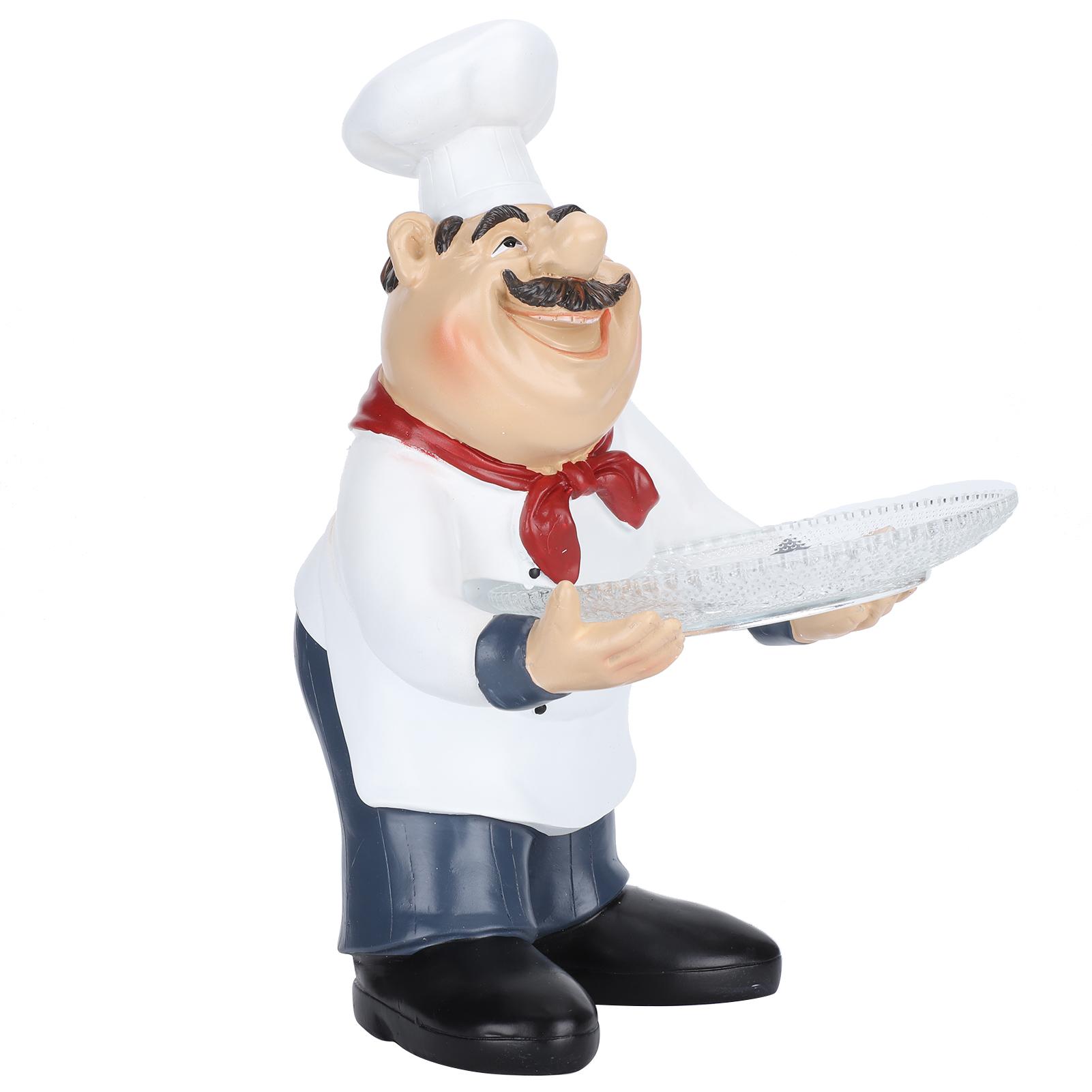 

Статуя подноса с орехами шеф-повара для магазина, приветствующее милое украшение, небольшие украшения из синтетической смолы