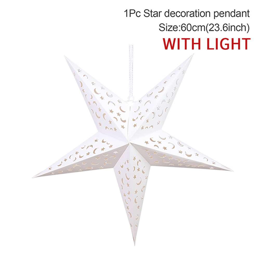 Hollow Out Star Party Light Window Grille Home Bedroom Night Light Garden Hanging Decoration Hollow Folding Light Cover
