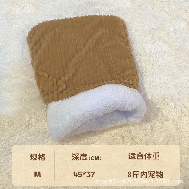 Cat Nest Semi-closed Sleeping Bag Large Autumn and Winter Warm Pet Nest Winter Kitten Sleeping Cat Pad Pet Products