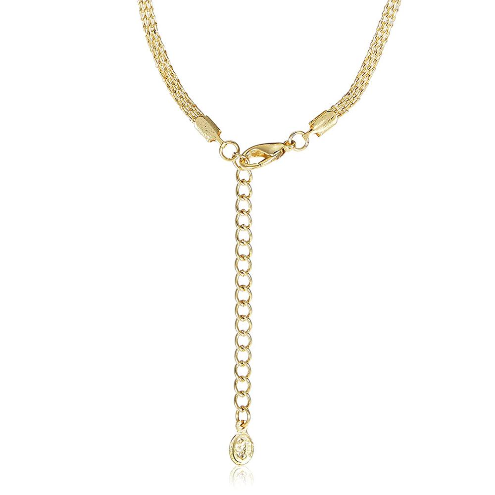 Collier Femme Plaqué Or Avec Cristal Autrichien – Neuf Avec étiquettes