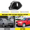 Black Chrome Fog Light Bezel Cover Front Fit Mitsubishi Outlander Sport 13-15 EV