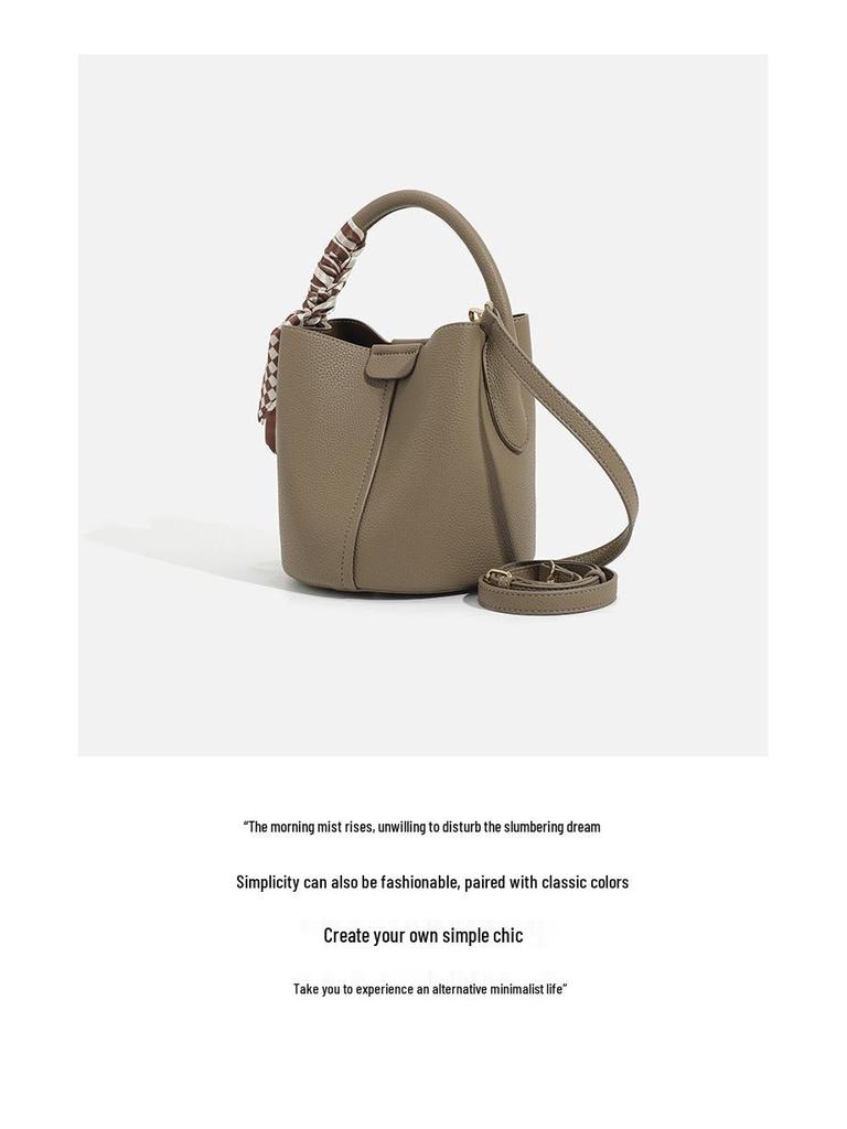 2025 Všestranný dámský módní šátek, kabelka bucket a crossbody kabelka