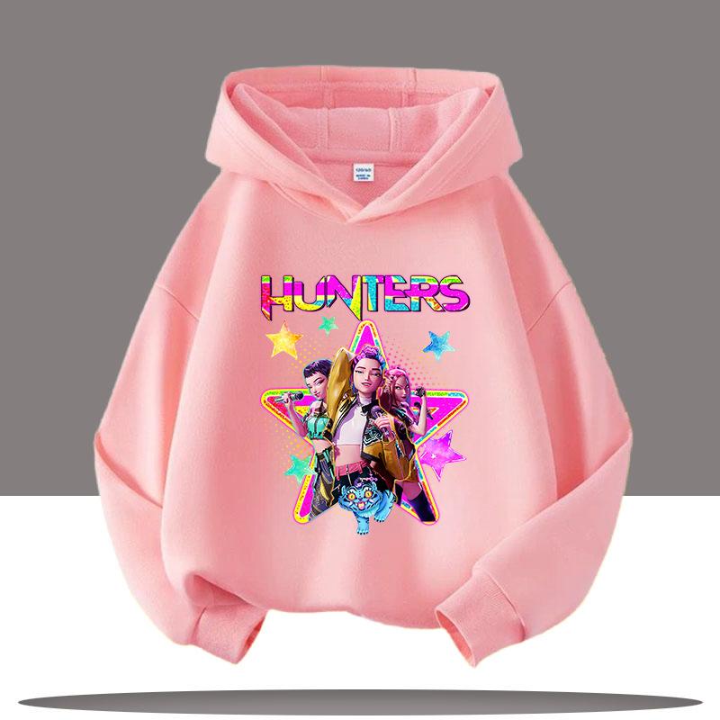 KPop Demon Hunters Hoodies for Kid's Autumn Winter New Cotton Hoodie Fashion 2025 Movie Hoody for Adult Kids Mother-to-be Top