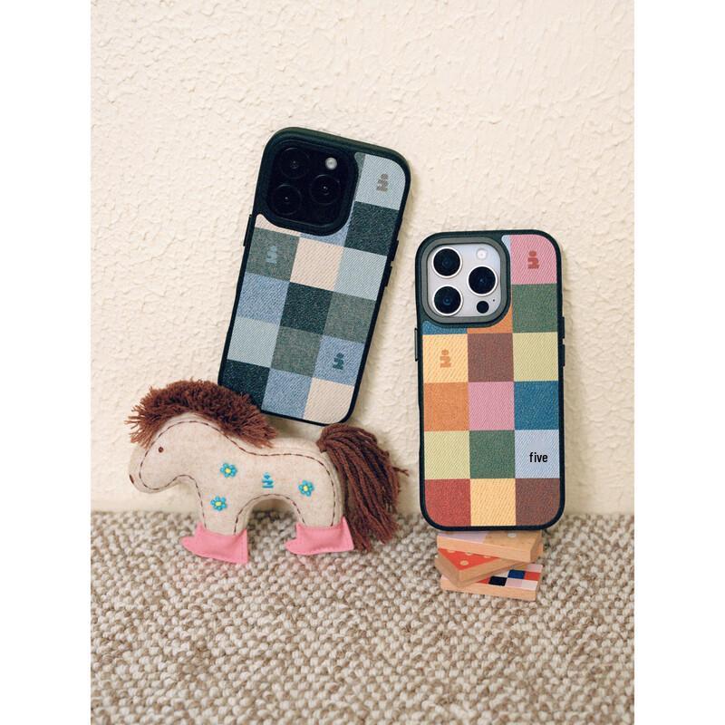 

Tagi Denim Plaid Leather Magnetic Phone Case for iPhone 16 Pro Max iPhone 16 Pro Max