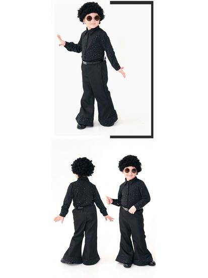 70s Disco Sequin Singer Costume Set - Retro Hippie Catwalk Performance