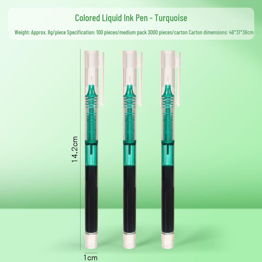 Quick-Drying Black Gel Ink Rollerball Pen, Large Capacity 0.5mm - Ideal for Students and Practice