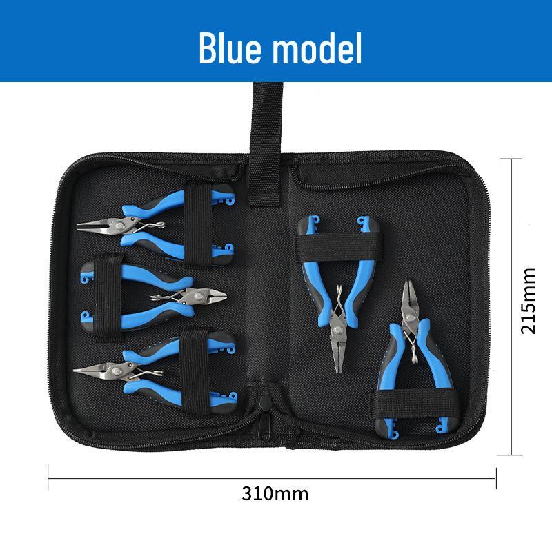 501 Series 4 Stainless Steel Pliers Set: Includes Bent Nose, Needle Nose, Flat Nose, Round Nose, in Oxford Bag (5 pcs)