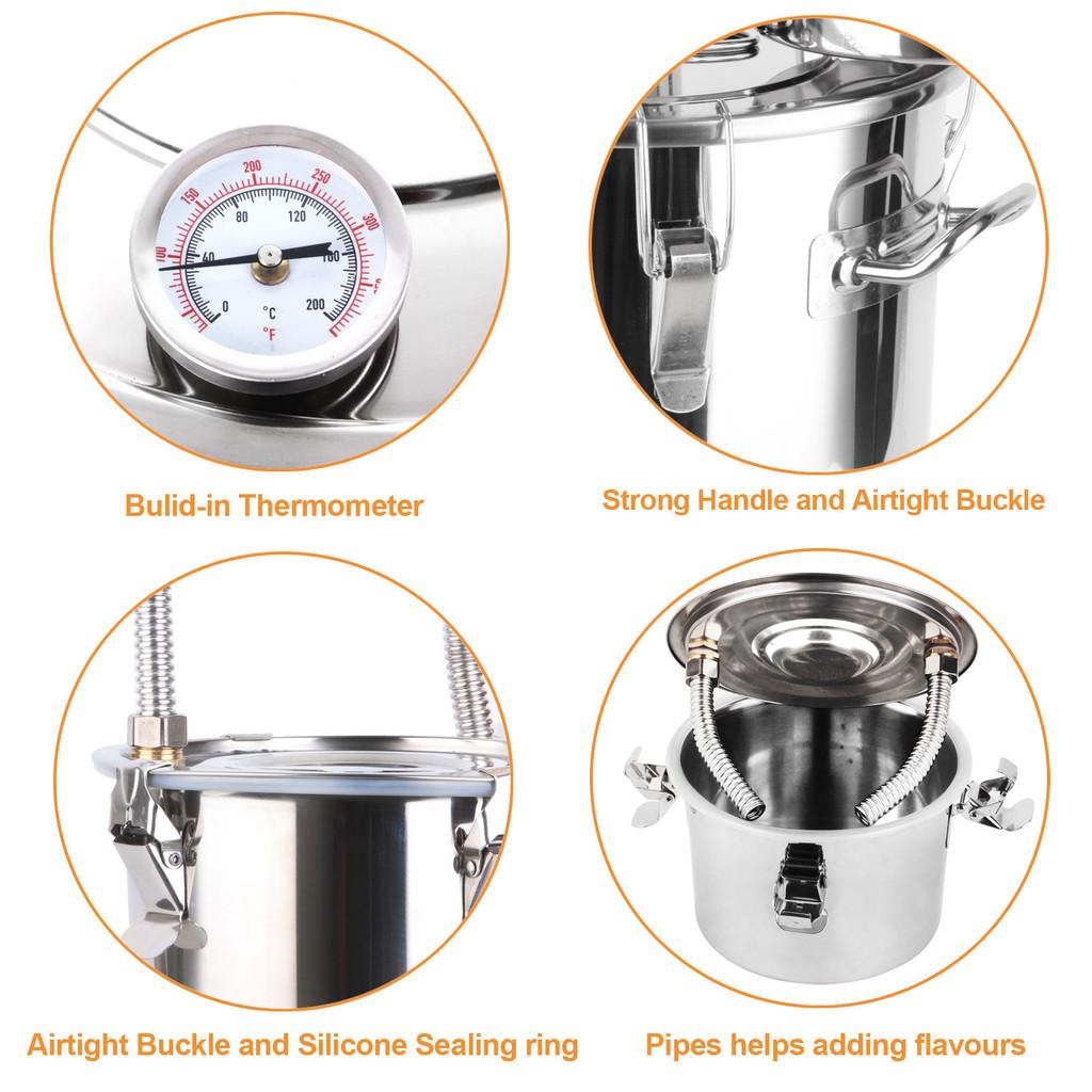 Household Large Capacity DIY Brewing Equipment Essential Oil Machine Stainless Steel Alcohol Distiller